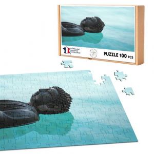 Puzzle classique 100 Pièces - Fabulous - Bouddha Couche en Bronze Sur Eau (39,2 x 26,2 cm)