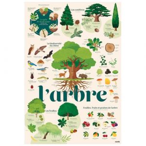 POPPIK - poster d&eacute;couverte avec stickers les arbres