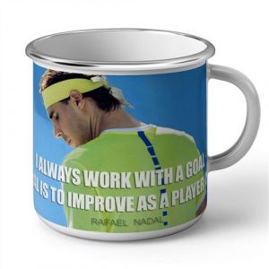Fabulous Mug en métal émaille Rafal Nadal Tennisman Citation Anglais