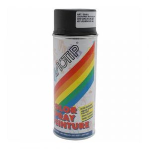Bombe de peinture motip deco glycero mat noir profond aerosol 400ml (01601)