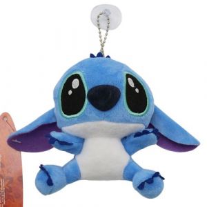 Peluche Pendentif Stitch avec Ventouse - Bleu & Blanc 12cm