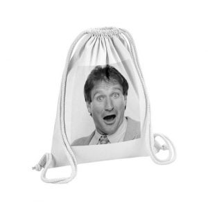 Fabulous Sac de Gym en Coton Blanc Robin Williams Portrait Comedie 12 Litres