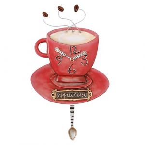 Enesco Horloge cappuccino Allen Designs - Hauteur avec balancier 41 cl x Largeur 25 cm x Profondeur 4 cm