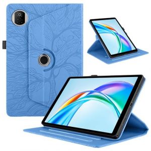 &Eacute;tui FOXDOCK &agrave; rabat rotatif &agrave; 360&deg; pour Honor Pad X7 8.7 Inch , r&eacute;sistant aux chocs et dot&eacute; d'un support vertical-Bleu