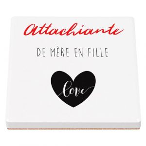 Sous Verre C&eacute;ramique (1 unit&eacute;) - Fabulous - Attention je Mords Plante Carnivore (100 x 100 mm)