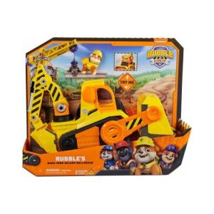 Coffret pat patrouille ruben et compagnie de luxe - grand camion tractopelle 38 cm son et lumiere + ruben - véhicule + carte tigre