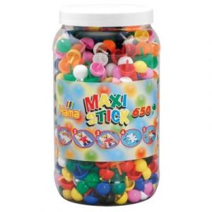 Hama Maxi Pions Pot De 650 Pions 7 Couleurs
