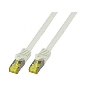 EFB Elektronik MK7001.2G RJ45 Câble réseau, câble patch CAT 6a (câble brut CAT 7) S/FTP 2.00 m gris ignifuge, sans halogène, avec cliquet dencastrement,