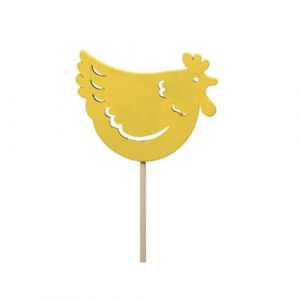 5 pics bois poule 7cm jaune - othmar trading 372335
