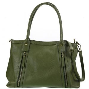 Sac &agrave; main en cuir grain&eacute; Sokaky port&eacute; main/&eacute;paule 40x27x14 cm .