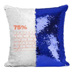 Fabulous Housse de Coussin &agrave; Sequin - Paillettes Bleu MKB 75 [40 x 40 cm]