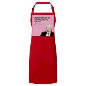 Fabulous Tablier Cuisine Premium Rouge Tree Citation Anglais Warren Buffet