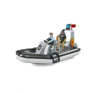 Bateau de police gonflable bworld avec policier, plongeur et accessoires