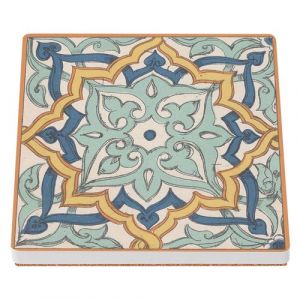 Sous Verre C&eacute;ramique (1 unit&eacute;) - Fabulous - Foret au Tronc Couverts de Mousse (100 x 100 mm)