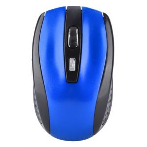 6D Ultra-mince 2.4G 1200DPI USB Souris Sans Fil Ergonomique Positionnement Optique pour Ordinateur Portable Bleu