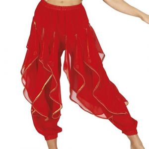 pantalon sarouel rouge bollywood femme - guirca 16017