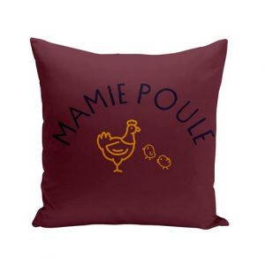 Fabulous Housse de coussin rouge Mamie Famille Poule [40x40 cm]