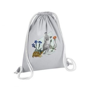 Fabulous Sac de Gym en Coton Gris Boxeur Kangourou 12 Litres