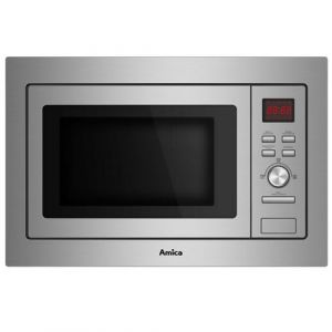 Amica AMB3025X - Four micro-ondes grill - encastrable - 25 litres - 900 Watt - acier inoxydable