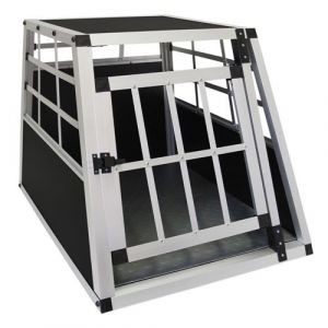 Cage de Transport en Aluminium 50 x 54 x 69 cm 1 Porte Transport Petits Animaux
