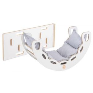 Petit Rocker 4-en-1 + mur/toboggan gris