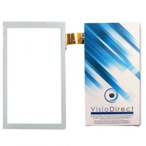 Visiodirect® Vitre ecran tactile pour POLAROID MID1049 10.1" YJ144FPC V0 V1 YJ326FPC V0 Tablette blanc