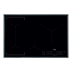 AEG IKE84445FB - Table de cuisson à induction - 4 plaques de cuisson - Niche - largeur : 75 cm - profondeur : 49 cm - avec cadre biseauté - noir