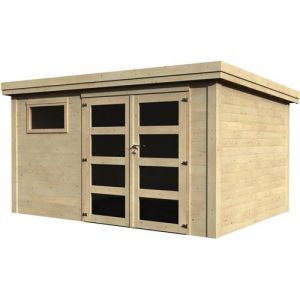 Abri jardin bois "Paolo" - 10 m² - 3.65 x 2.75 x 2.16 m - 28 mm
