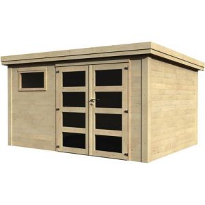 Abri jardin bois Paolo - 10 m² - 3.65 x 2.75 x 2.16 m - 28 mm