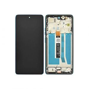 Original Ecran LCD et Vitre Tactile Bleu Aquatique Avec Chassis pour Motorola Moto G75 5G 5D68C29067 5D68C29070