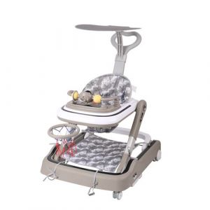 Trotteur B&eacute;b&eacute; Pour Gar&ccedil;on  - Apprendre &agrave; marcher + jeux 2 en 1 - Avce Musique + lumi&egrave;re - Marron