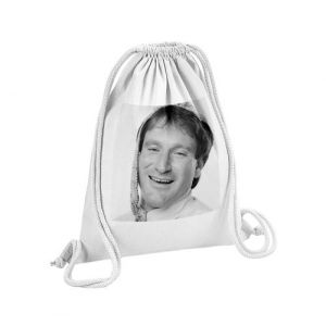 Fabulous Sac de Gym en Coton Blanc Robin Williams Portrait Drole 12 Litres