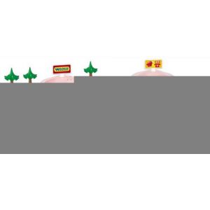 Ma premiere caserne des pompiers avec piste et parking + 3 camions de pompier - vehicules - jouet 1er age wader des 1 an - jeu enfant