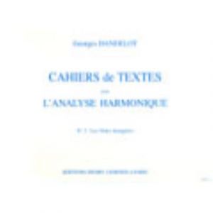 Méthodes et pédagogie LEMOINE DANDELOT GEORGES - CAHIERS DE TEXTES L'ANALYSE HARMONIQUE VOL.2 Formation musicale - solfège