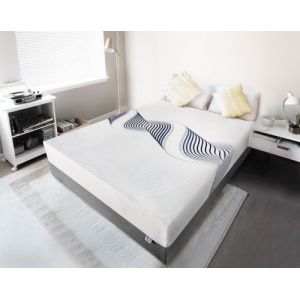 Ensemble pr&ecirc;t &agrave; dormir PALACE VISCO GEL 90X190 - Matelas m&eacute;moire de forme 21 cm & Sommier 24 Lattes - Fabrication fran&ccedil;aise