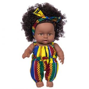 Poupée Noire Africaine 20cm pour enfants C - Multicolore