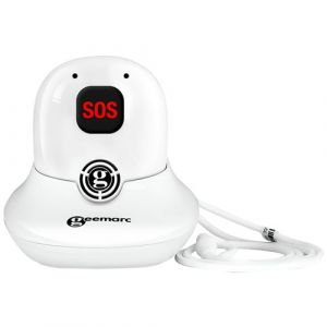 Pendentif d'Urgence SOS Additionnel avec Fonction Mains Libres Geemarc Blanc