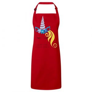 Fabulous Tablier Cuisine Premium Rouge Je Suis Une Licorne Laissez-Moi Dormir S'il Vous Pla&icirc;t