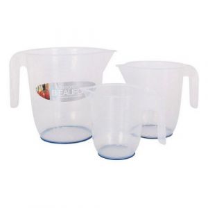 Pichet gradué Plastique 0,5 l - 1 l - 2 l (3 Uds)