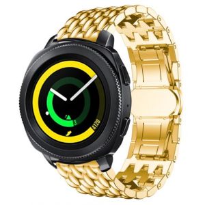 Strap-it Bracelet acier dragon - compatible pour Samsung Gear Sport (or)