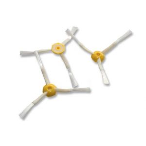 vhbw 3x Brosse lat&eacute;rale compatible avec iRobot Roomba 610, 760, 770, 780, 866, 886, 900, 980 robot aspirateur - Lot de brosses, blanc