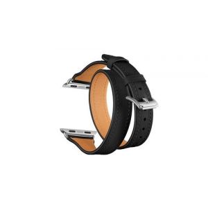 Bracelet de remplacement de bande accessoire en cuir double tour pour apple montre 5 40mm