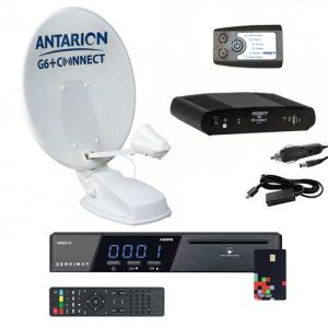 Pack Parabole Satellite Automatique 72cm Microperfor&eacute;e + R&eacute;cepteur TNTSAT + Positionneur