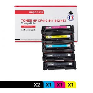 TONERMEDIA - x5 Toners HP CF410X 046HK (x2) + CF41