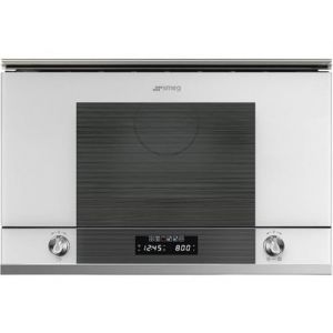Smeg Linea MP122B1 - Four micro-ondes grill - encastrable - sous-plan - 22 litres - 850 Watt - blanc