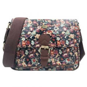 Lili Petrol - Sac bandouli&egrave;re femme "Flowers" - 26 x 18 x 7 cm - Multicolore