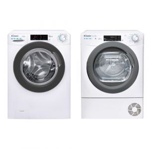Lave-linge frontal Candy 10kg 1400 trs/min smart touch sèche linge frontal 10kg pompe à chaleur