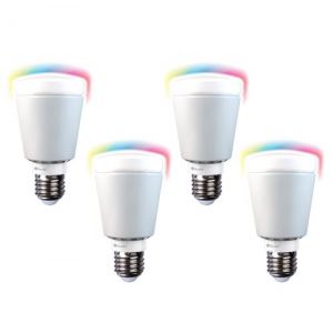Otio - Pack de 4 ampoules LED multicolores connectées 7W B22 - Beewi