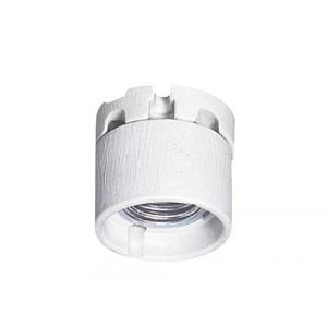 Douille porcelaine - E27 - Frein et jupe de protection