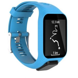 Strap-it Bracelet silicone - compatible pour TomTom Spark (bleu clair)